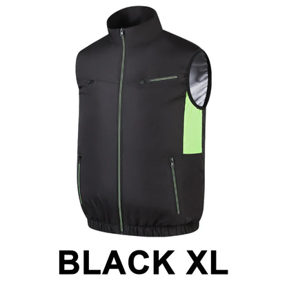 Cooling Vest Air Conditioner Clothes Breathable Sleeveless Workwear 3 Gear Wearable Cooling Fan Vest for Summer Camping Fishing
