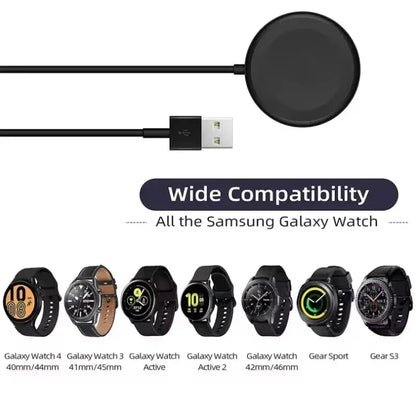 Portable Magnetic Watch Wireless Charger USB Cable Fast Charging Dock Station For Samsung Galaxy Watch 8 7 6 5pro 5 4 3 Active 2