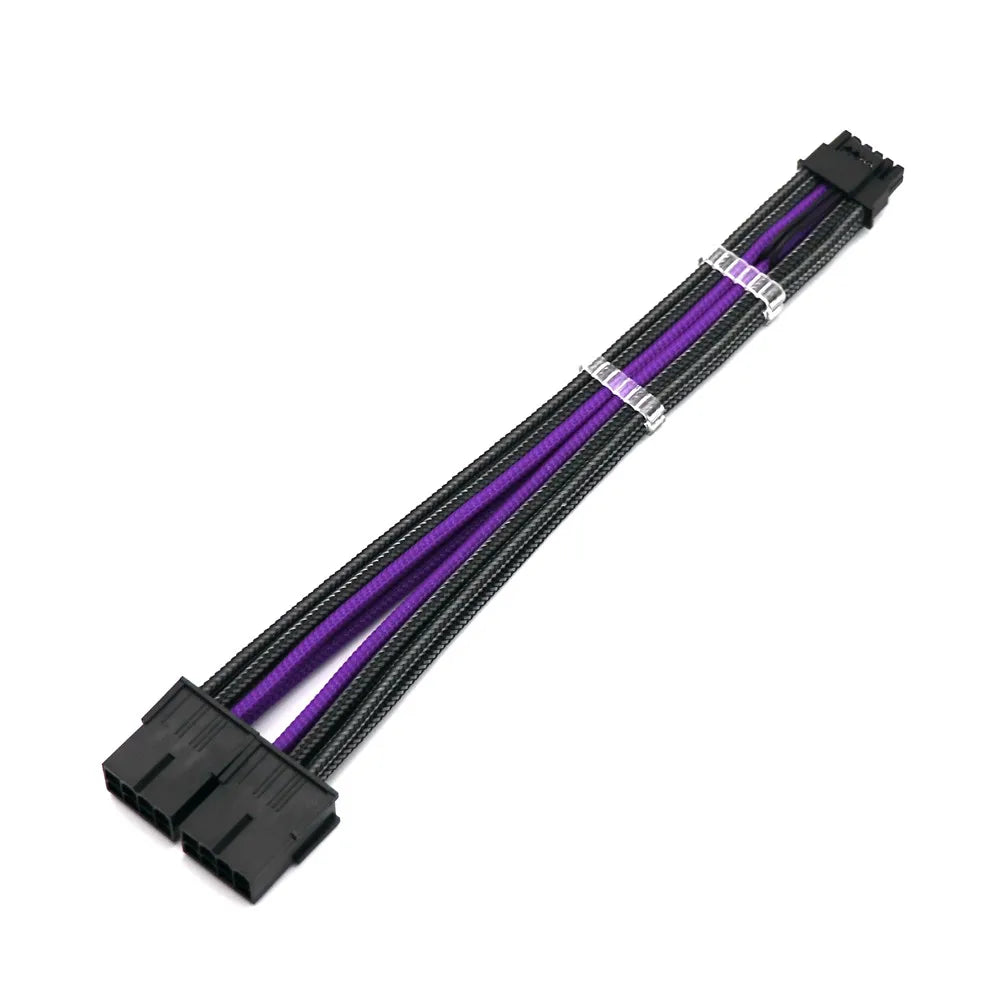 Custom 12VHPWR 12+4Pin to 2pcs PCI-E 8Pin GPU Graphics Video Card 16AWG PCIE 5.0 Cable RTX3090Ti Power Supply Extension Cable