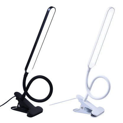 LED Adjustable Table Lamp USB 3 Colors Eye Protection Study Night Lamps Clip On Dimmable for Home Office  Reading Led Desk Lamps