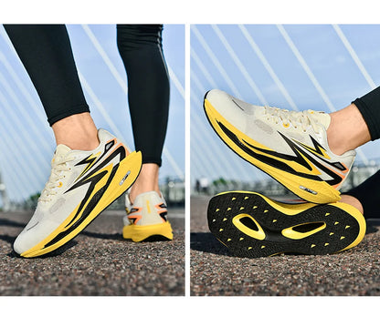 Men's Running Shoes Jogging Breathable Mesh Cushioning Non-Slip Outdoor Casual shoes Couple Trainer Race Sneakers Off-road Shoes