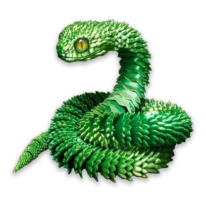 3D Random colored eyes Printed Snake Movable Joint Simulation Snake Figurine Creative Home Office Desktop Ornament