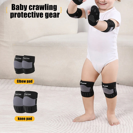 1Pair Baby Elbow Knee Pads for Crawling Adjustable Knee Pads Toddler Crawler Knee Elbow Protector for Infant Girl Boy Crawling by PDG ibma