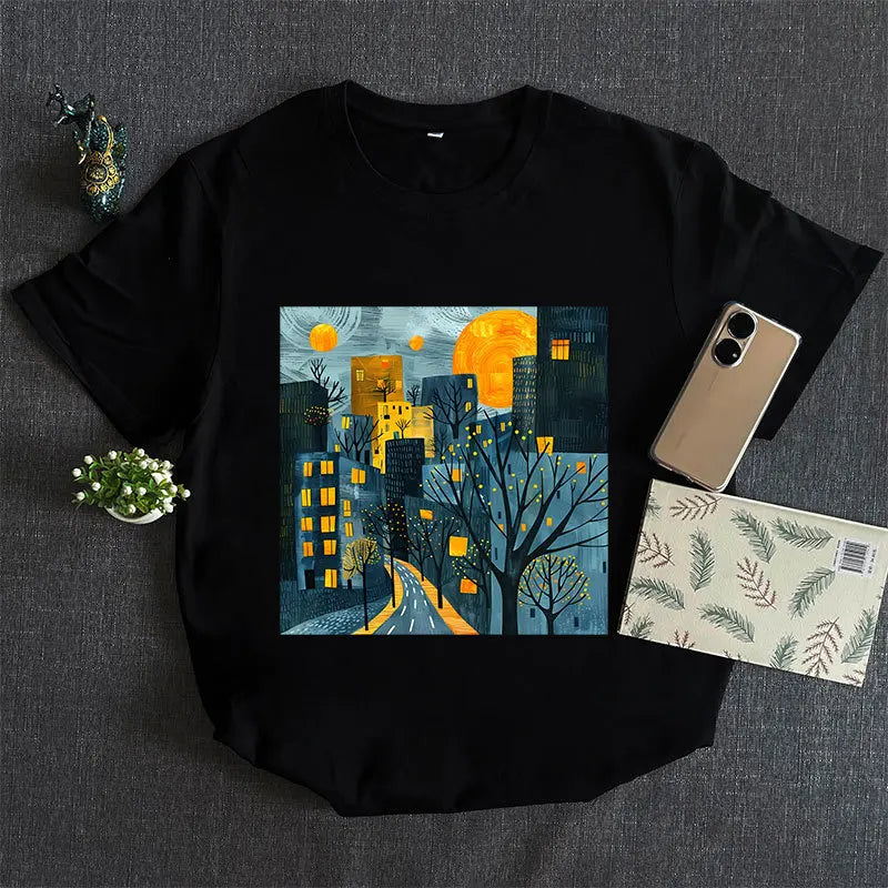 Autumn scenery Heat Transfer Stickers For Clothing Shoes Heat Transfer Stickers Or Clothing Hoodies DIYT Shirt Jacket Patches
