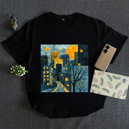 Autumn scenery Heat Transfer Stickers For Clothing Shoes Heat Transfer Stickers Or Clothing Hoodies DIYT Shirt Jacket Patches