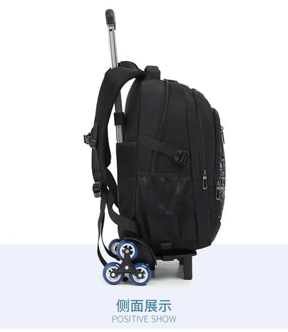 School Rolling backpack bag School Bags with wheels Student wheeled Backpacks for boys Children School Trolley Bag Waterproof