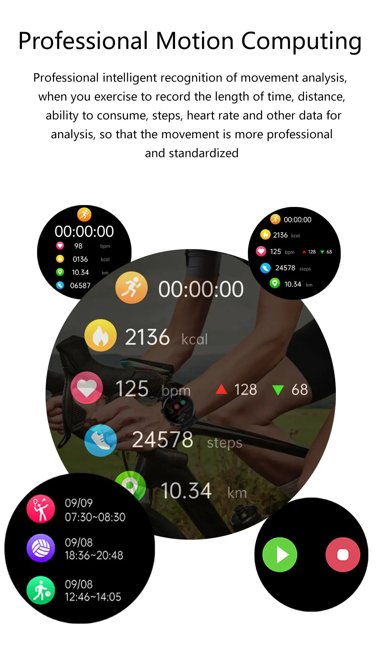 New Blood pressure Non-invasive Health Monitor Airbag Sports Smart Watches ECG+PPG Precise 1.43-inch AMOLED Calls Smartwatch NFC