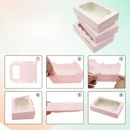 Bakery packaging box, bakery candy gift packaging box, Christmas party gift box, foldable box，Wedding and Mother's Day gift bags