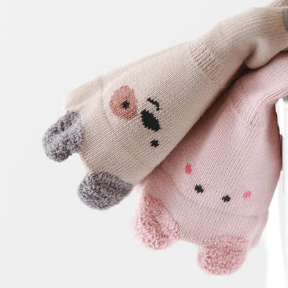 Children's Socks For Girls Boys Cotton Fashion Autumn Winter Kids Boy Girl Sock Cute Soft Baby Toddler Home Sock Anti Slip 3-5Y