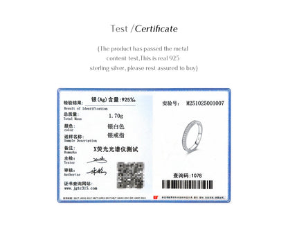 MODIAN Dazzling D Color Rectangle Moissanite Stackable Rings 925 Sterling Silver Eternity Band Rings For Women Fine Jewelry