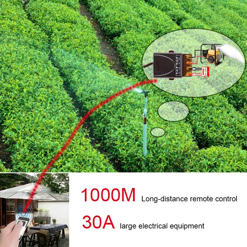 RF Wireless Remote Control Switch 433Mhz AC 110V 120V 240V 220V 30A Relay for Light Lamp Water Pump Door Access System