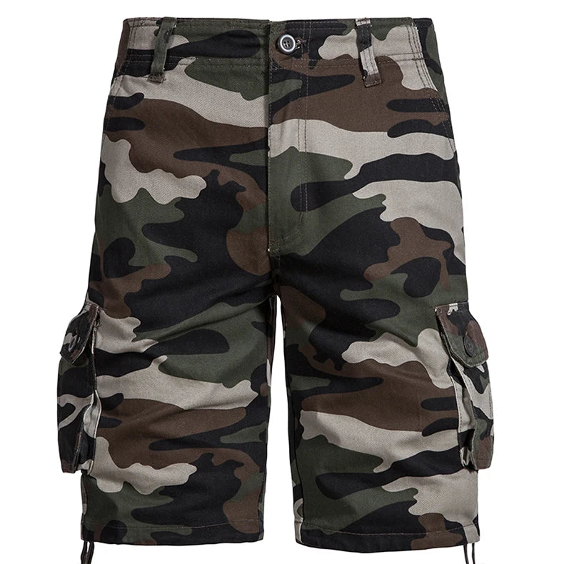 Mens Camo Shorts Men Camouflage Overalls Loose Casual Outdoor Sports Half Pants Side Pocket Cotton Comfortable Shorts