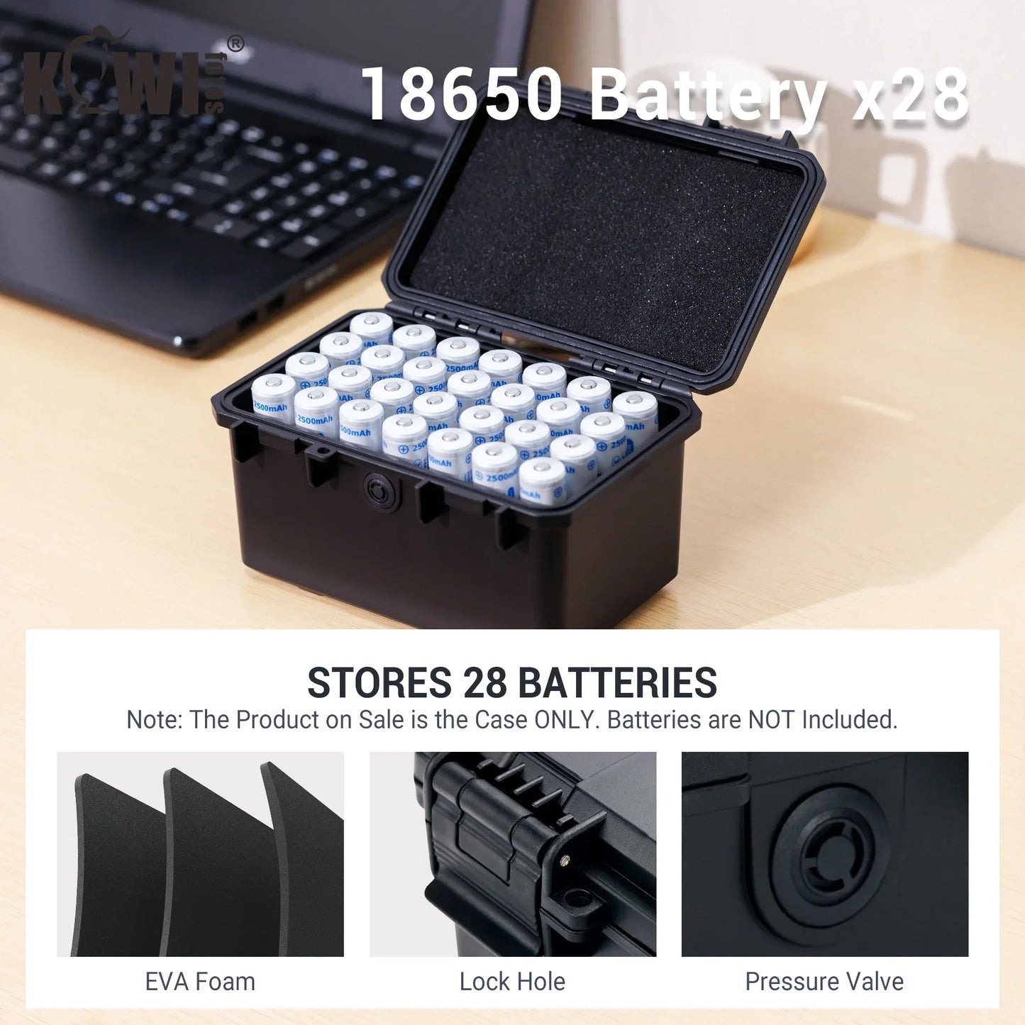 Multi Slots 18650/21700/AA/AAA/Coin Battery Case Storage Box Container Holder IP67 Waterproof And Dustproof Battery Storage Box
