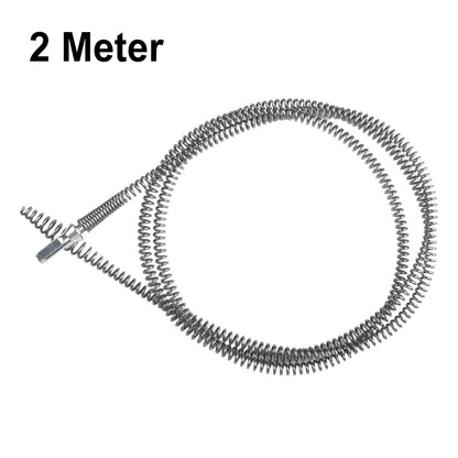 1PC Pipe Unblocker Tool Spring Pipe Dredging Tool Manganese Steel Spring Head Design Bathroom Kitchen Drainer Cleaner 1/2/3 M