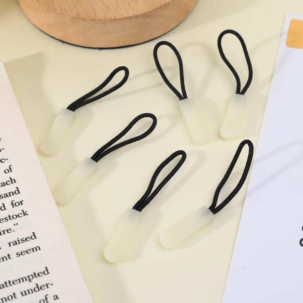 30-3pcs Luminous Zipper Pull Rope Glow in The Dark Zipper Head Anti-lost Backpack Clothes Jackets Slider DIY Repair Sewing Tool