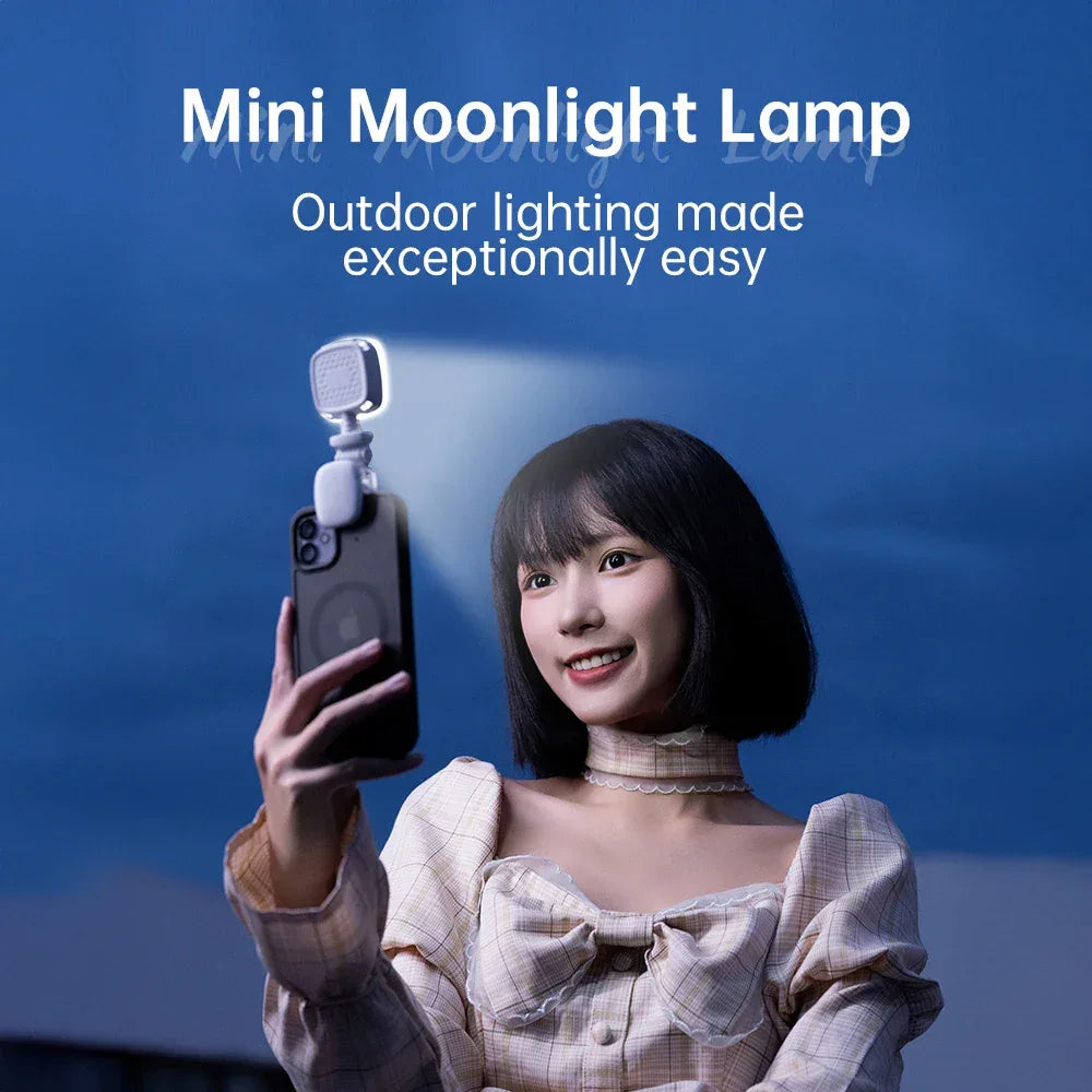 LED New Portable Selfie Fill Light Rechargeable 3 Modes Adjustable Brightness Clip On For Phone Laptop Tablet Meeting Make Up