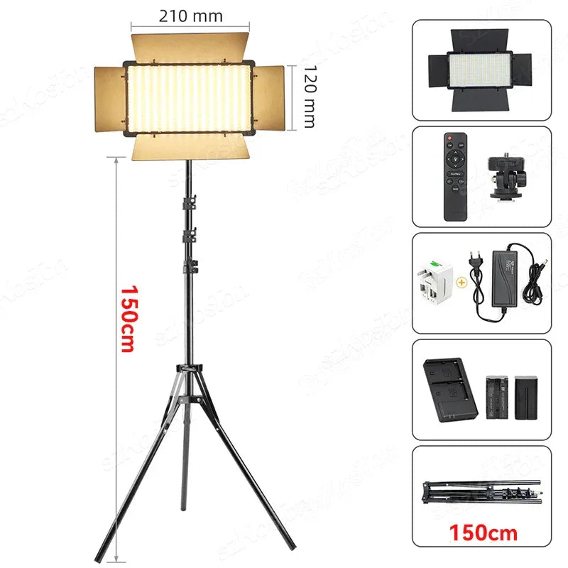 RGB Photography Video LED Fill Light Panel Photo Studio Lamp Kit For Video Recording Shoot Youtube Tiktok Live Streaming Lamp