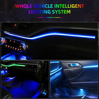 18in1 Car interior lights rgb Car Led interior car led strip lights for car ambient light door lighting Foot decorative lamp