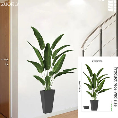 16 Styles Large Tropical Green Plants Wall Stickers Palm Leaves PVC Living Room Art Vinyl Poster Wallpaper Home Decoration Mural