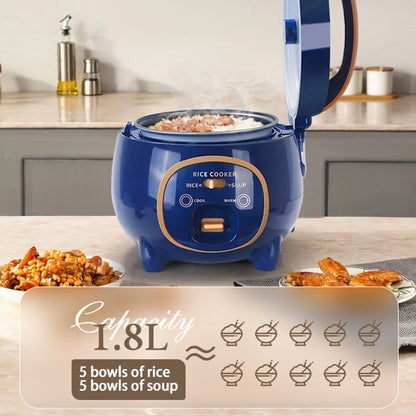 110V-220V Household Kitchen Electric Cooking machine Mini 1.8L Rice Cooker for Boiling Water, Rice, and Soup