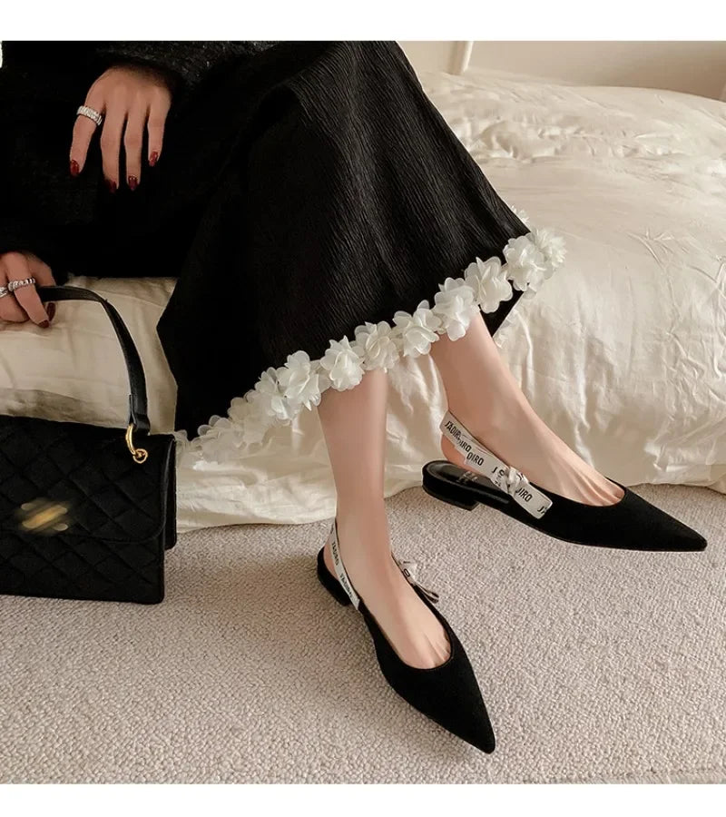 2025 New Fashionable Pointed-toe Buckle Solid Color High-heeled Sandals for Women in Spring and summer  Luxury Shoes