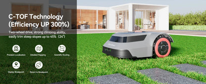 C-TOF Robotic Lawn Mower Redkey MGC800 MGC1000 Lawn Mower Robot Cable Break Detection Climbing 45% App Control Automatic Cutting