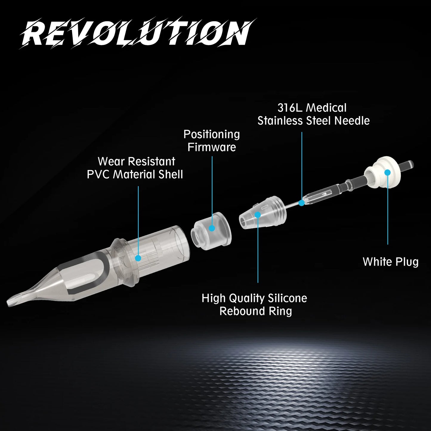 20pcs Mixed EZ Revolution Cartridge Tattoo Needles Disposable Needles RL RS RM Magnum  for Tattoo Machine Pen Permanent Makeup