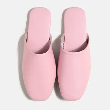 Sheepskin Genuine Leather Slippers Women Non-Slip Waterproof Slides Unsex Indoor Outdoor Home Shoes