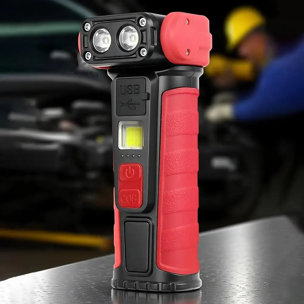 Mini Rotating LED Flashlight Ultra-Bright Emergency Flashlight Rotating Work Light Rechargeable Pocket Flashlight