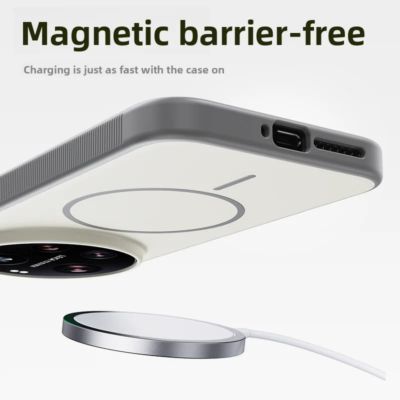 For Xiaomi Mi 17 Ultra Case Hard Silicone Skin Magnetic Wireless Charging Protective Back Cover For Xiaomi Mi 17 17Ultra hell