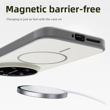 For Xiaomi Mi 17 Ultra Case Hard Silicone Skin Magnetic Wireless Charging Protective Back Cover For Xiaomi Mi 17 17Ultra hell