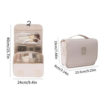 Handheld large capacity dry wet separation waterproof storage bag, wash bag travel convenient multifunctional hanging makeup bag