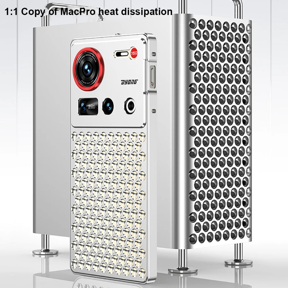 1:1 Copy for MacPro heat dissipation Metal bumper for ZTE Nubia Z70 Ultra Z70U cover Case Full Aluminium Alloy silky capas Funda