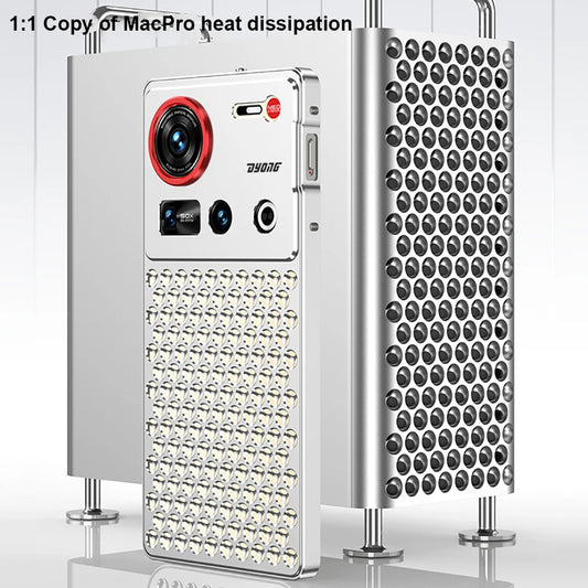 1:1 Copy for MacPro heat dissipation Metal bumper for ZTE Nubia Z70 Ultra Z70U cover Case Full Aluminium Alloy silky capas Funda by PDG ibma