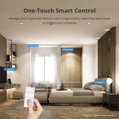 Zemismart Zigbee Wireless Switch,US Standard Scene Controller, Work with Tuya,Home Assistant, Homey, Hubitat,Smartthings