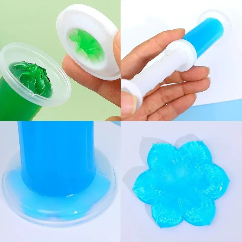 1-10Pcs Flower Gel Stamp Toilet Cleaner Air Freshener Bathroom Toilet Cleaning Gel Needle Design Fragrance Deodorant Supplies