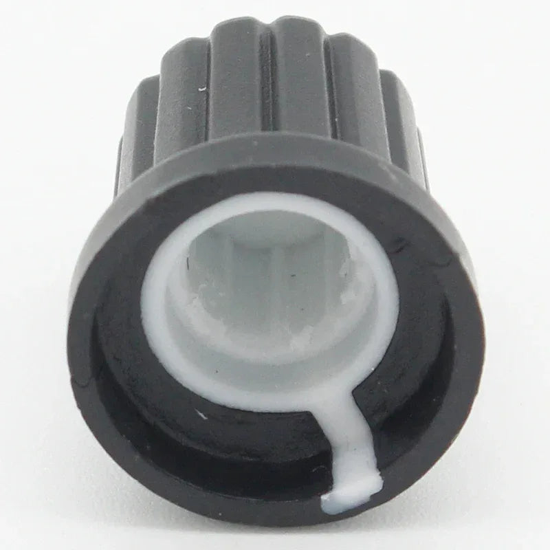Newest !! Hot Sale 10 Pcs 6mm Shaft Hole Dia Plastic Threaded Knurled Potentiometer Knobs Caps