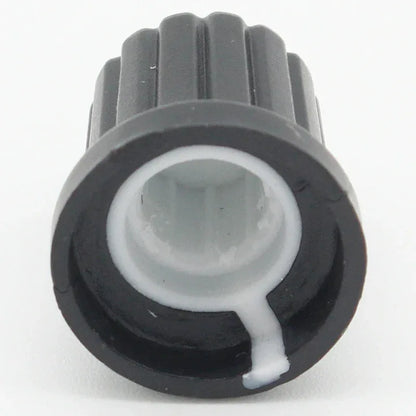 Newest !! Hot Sale 10 Pcs 6mm Shaft Hole Dia Plastic Threaded Knurled Potentiometer Knobs Caps