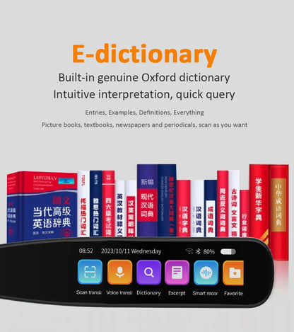 German Spanish French Italian Korean Portuguese Russian Scanning Voice Translation Pen Offline Online Language Learn Translator