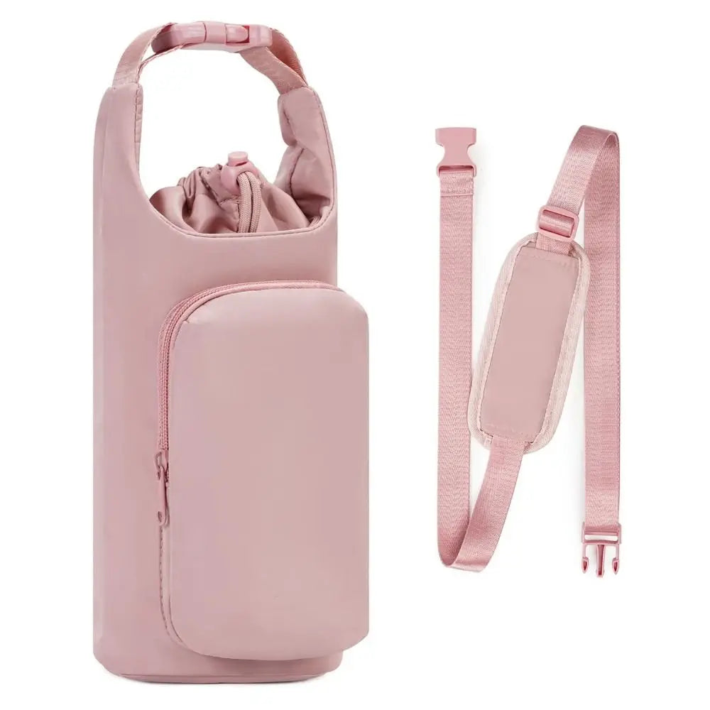 Portable Water Bottle Carrier Bag with Straps Adjustable Shoulder Bag Camping Traveling Bottle Accessories Water Bottle Sleeve