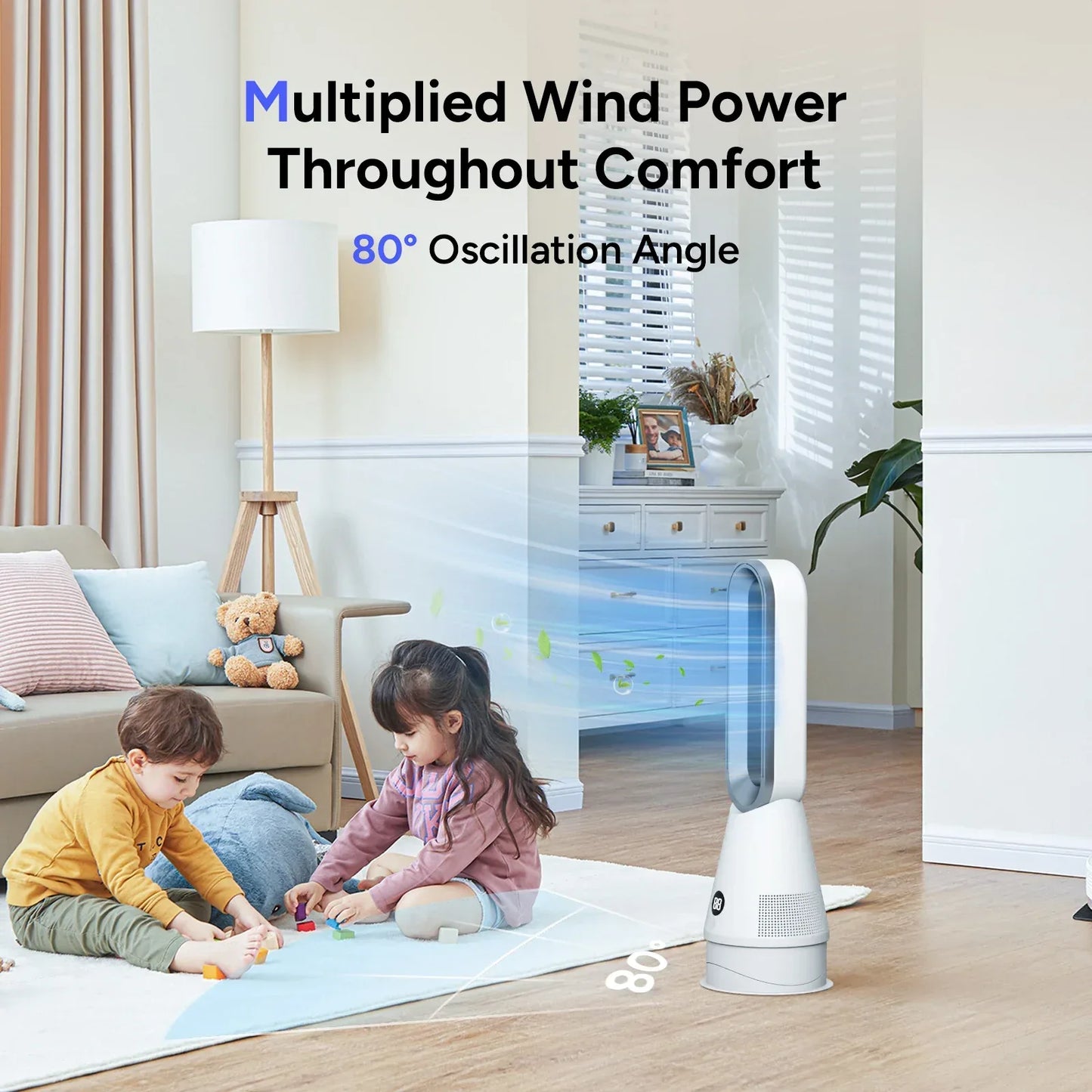 Wholesale Smart Fan and Warming Dual Purpose  Office Home House Room Portable Electric Bladeless Fan Heater