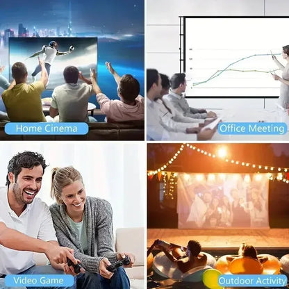 Portable Mini Projector with Full HD 1080P Support -Includes Remote Control, USB-Powered, Ideal for Smartphones, and USB Devices