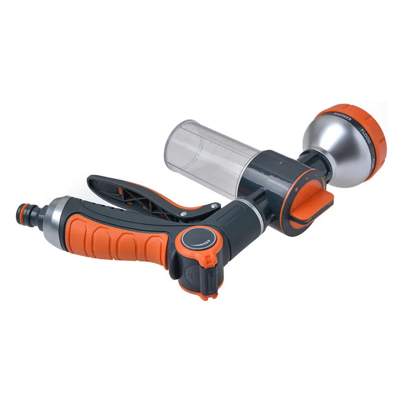 8 Function Foam Lance Water Gun High Pressure Nozzle Jet Garden Car Water Washer Sprayer With Foam Pot Cleaning Car Wash Tool