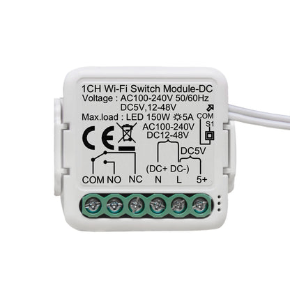 Tuya Smart Dry Contact Switch Module DC5V/12-48V AC110-240V DIY Breaker Relay Compatible with Alexa Google Home