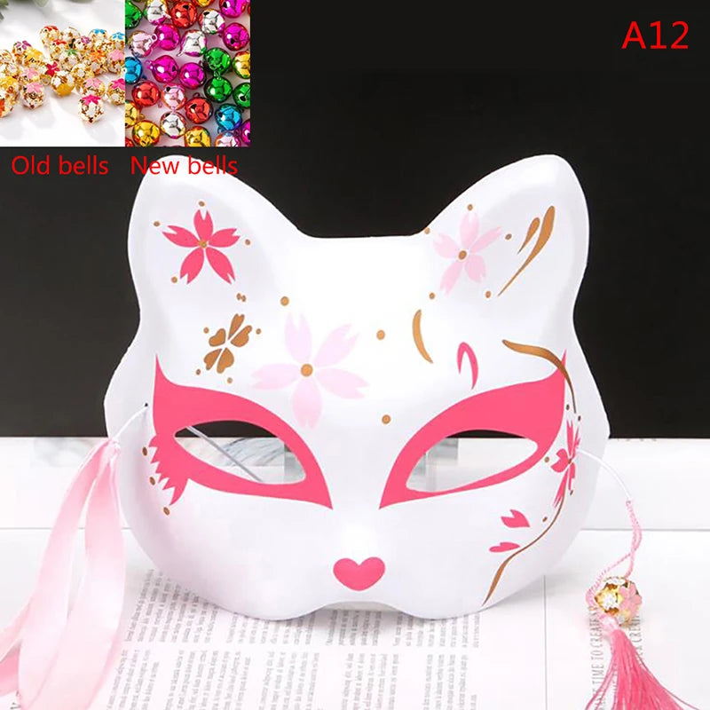 1Pc Anime Fox Masks PVC Half Face Cat Mask Masquerade Festival Party Cosplay Props