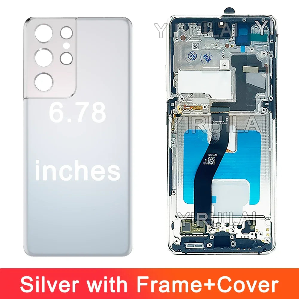 6.78" Super AMOLED For Samsung S21 Ultra 5G G998 G998U Display Touch Screen Digitizer For Samsung S21Ultra G998B LCD