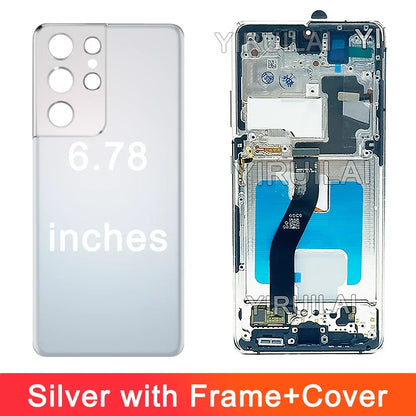6.78" Super AMOLED For Samsung S21 Ultra 5G G998 G998U Display Touch Screen Digitizer For Samsung S21Ultra G998B LCD