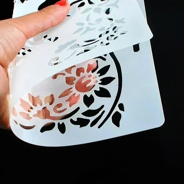 20*20 cm DIY mandala mold for painting stencils stamped photo album embossed paper card on wood, fabric wall christmas deer