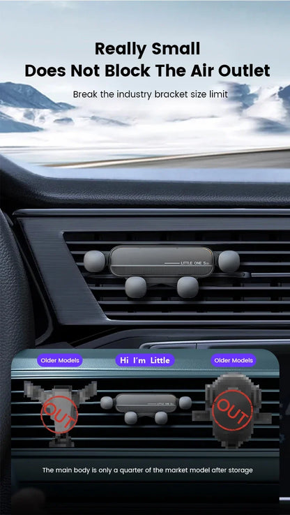 Universal Gravity Car Phone Holder Air Vent Mount Mobile Support for iPhone 13/12 Xiaomi - Automotive GPS Stand