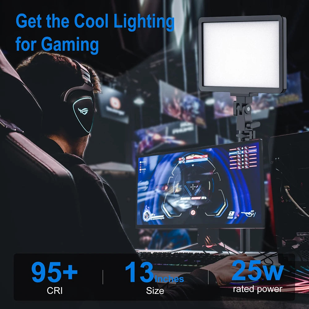 Sokani P25 & P25 kit LED Video Panel Light Studio Filling Light Lamp For Youtube Live Streaming Game Record Video Zoom Meetings